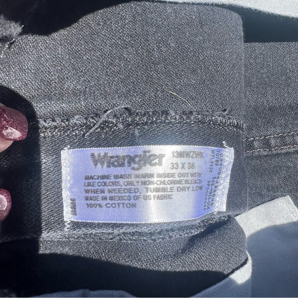 Wrangler Black Cowboy Cut Jeans 13MWZWK 33x38 - Picture 5 of 6